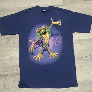 Vintage navy blue Rainforest Cafe unisex T-shirt. Sz Medium